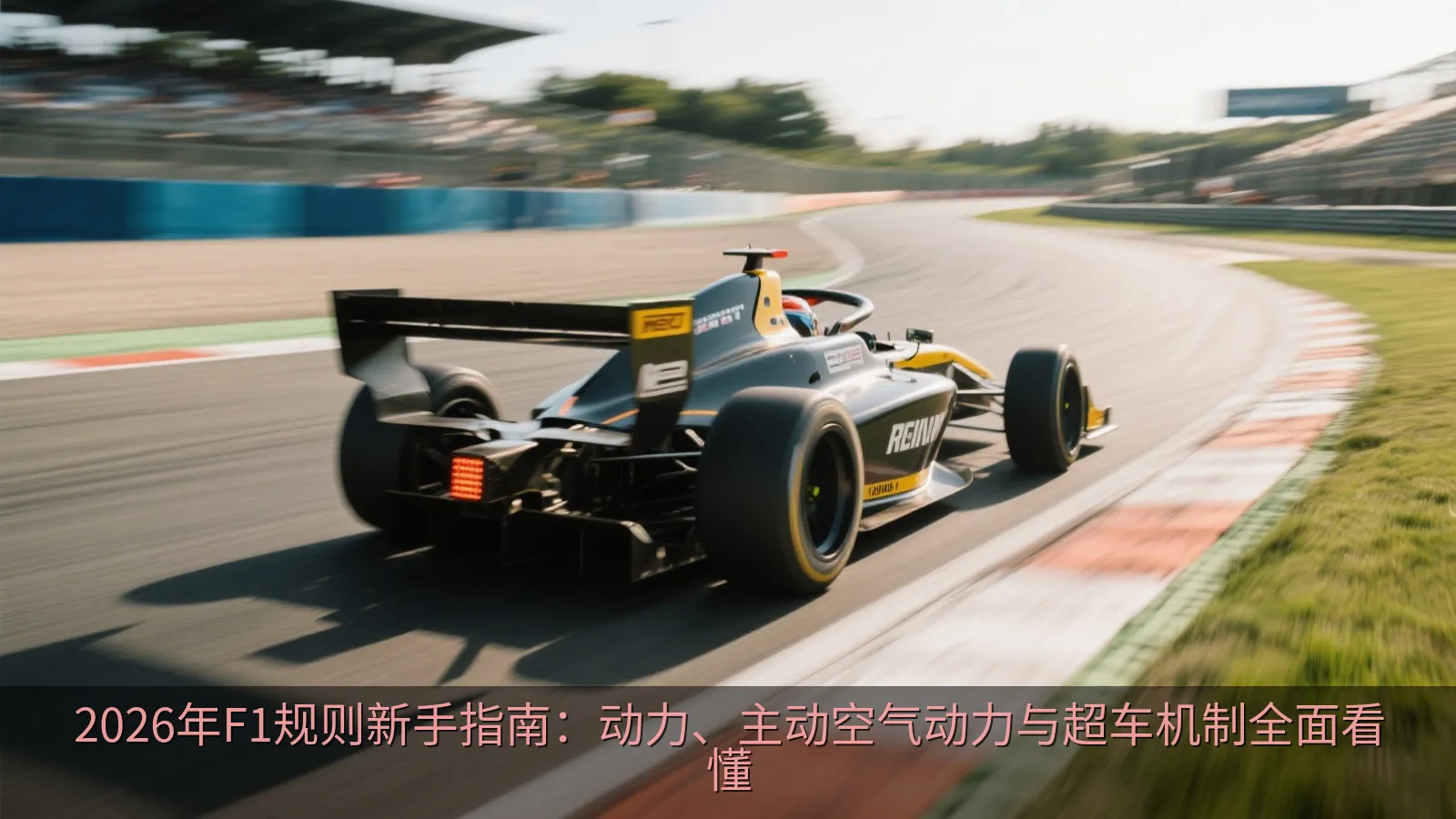 单座赛车在高速弯道中展现空气动力学姿态